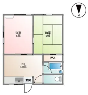 ルミエール松本【103号室】の間取り