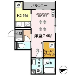 パーシモン駅南Ⅱ【1階】の間取り