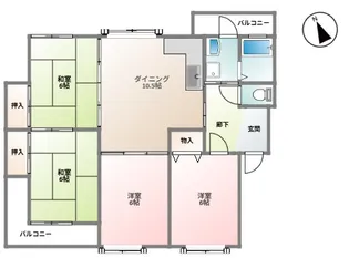 アクスコート宮永【301号室】の間取り