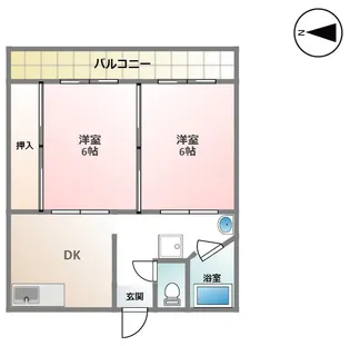 シックス マイル ブリッジ【103号室】の間取り