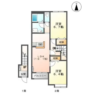 ピオニー【203号室】の間取り