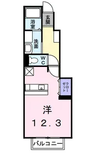 メゾンラフィネA【1階】の間取り