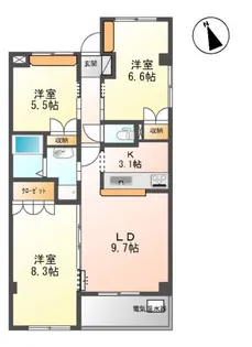 フレアマンションⅡ【3階】の間取り