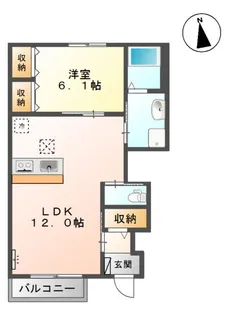 エヴァーグリーン西福原【1階】の間取り