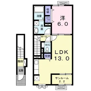 デイジー ベル【2階】の間取り