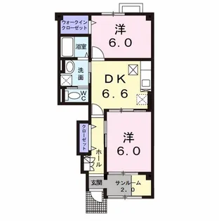 プロムナードB【1階】の間取り