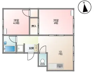 コーポソフィア【1-A号室】の間取り