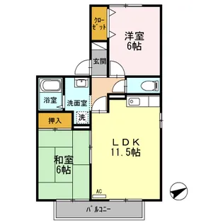 スカイスクレーパーA棟【201号室】の間取り