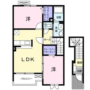 メゾン・ド・アンジュB【2階】の間取り