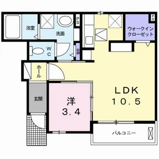 ラルーチェ【1階】の間取り