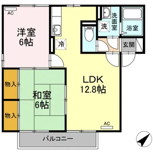 トスカーナ【201号室】の間取り
