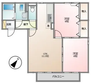 トスカーナ【203号室】の間取り
