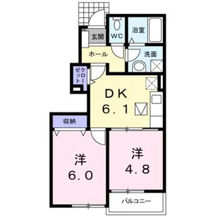 ハイドランジア 1番館【1階】の間取り