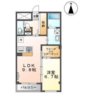 カンタータ観音寺新町【2階】の間取り