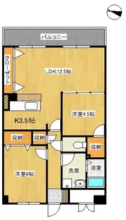 スカイマンションF【305号室】の間取り