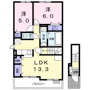 カンパーニュN【2階】の間取り