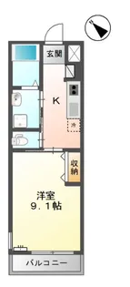 プランドール錦【206号室】の間取り