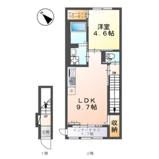 ピアッツア 啓成【201号室】の間取り