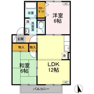 エスポワール米原B棟【2階】の間取り
