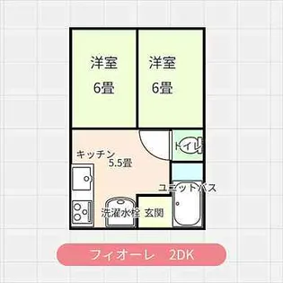 フィオーレ【201号室】の間取り