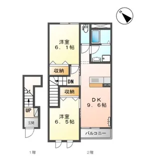 フローラルコート桜【202号室】の間取り