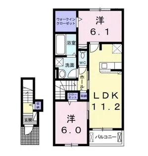セレストブルー【2階】の間取り