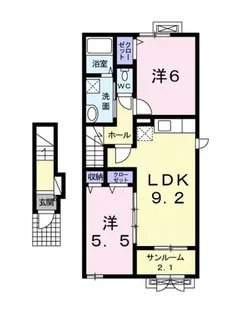 シーブリーズ A【2階】の間取り