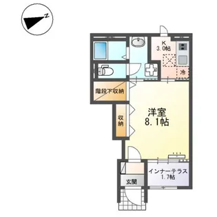(仮称)スターテラスⅡ上福原【1階】の間取り