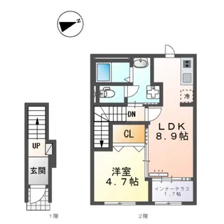 (仮称)スターテラスⅡ上福原【2階】の間取り
