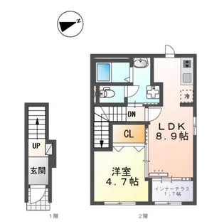 (仮称)スターテラスⅡ上福原【2階】の間取り