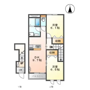 プランドール ソフィア【203号室】の間取り