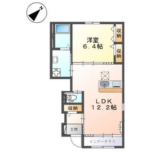 ユニヴァリィ コンフォート【1階】の間取り