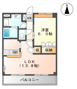 サンライズガーデン【205号室】の間取り