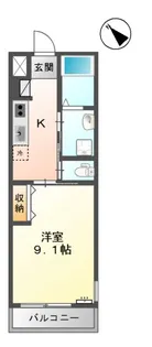 プランドール錦【101号室】の間取り