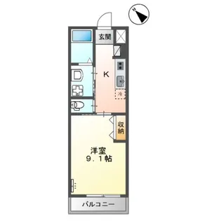 プランドール錦【203号室】の間取り