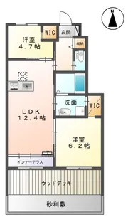 レガーロ皆生【102号室】の間取り