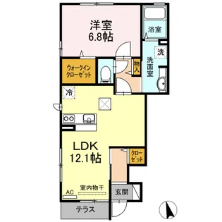 ライブコートB【101号室】の間取り