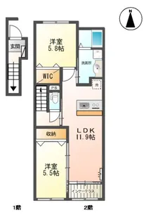 レリビィ【205号室】の間取り