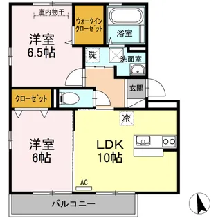 ランロード B棟【202号室】の間取り