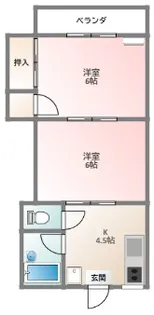 ファミール中島【202号室】の間取り