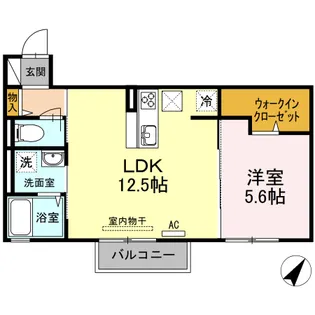 パル ロソウ【102号室】の間取り