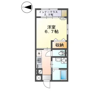 COAST LINE 米子東【207号室】の間取り