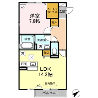 Melfeel(メルフィール)【2階】の間取り