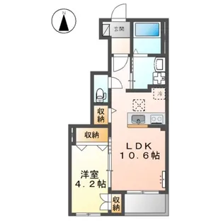 エルスウェア【101号室】の間取り