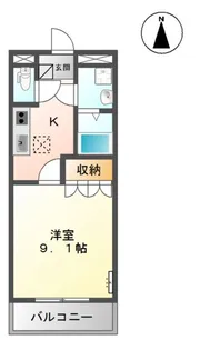 ブライトフューチャー・N【105号室】の間取り