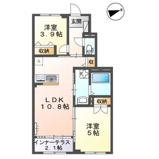 サンピノ【106号室】の間取り