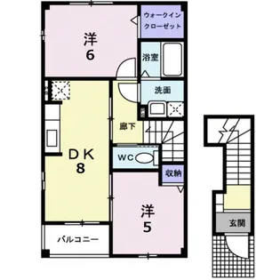 ドゥ・サンパティーク A【2階】の間取り