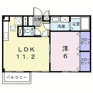 メゾンプロムナード【1階】の間取り