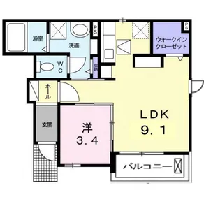 ラルーチェ【1階】の間取り