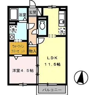 ミーニャ・カステーロ【2階】の間取り
